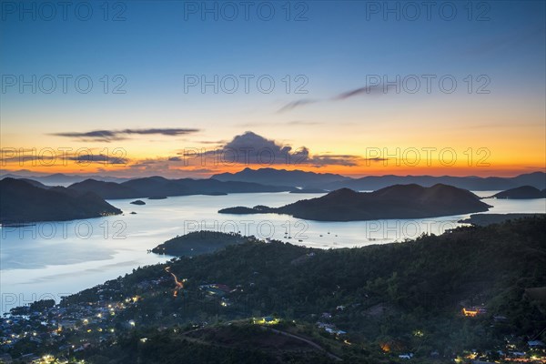 Sunset from Mount Tapyas View Deck over the Calamian Islands