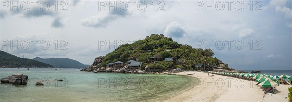 Beach with umbrellas