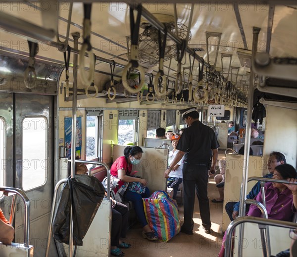 Ticket inspector in a regional train