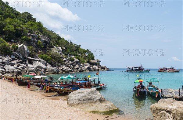 Longtail boats on the beach