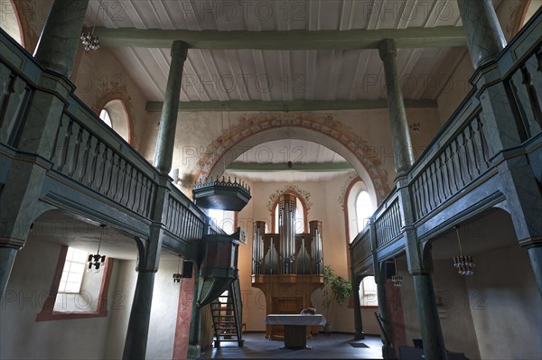 Interior with altar and organ