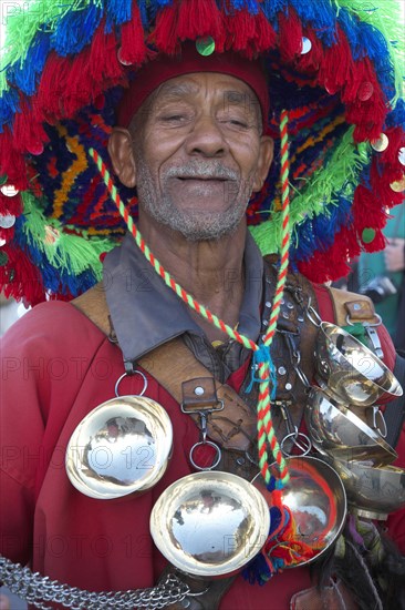 Water carrier in traditional clothing