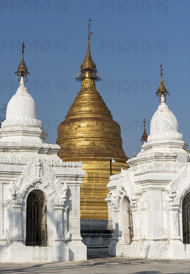 White and golden stupas