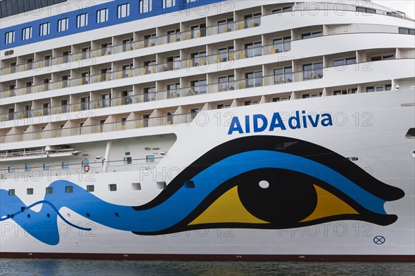 AIDA logo on the AIDAdiva cruise ship