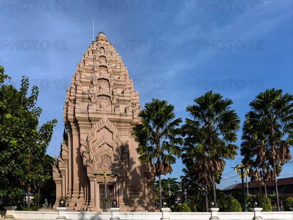 City column in Khmer style