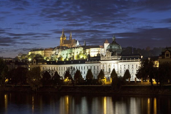 Prague Castle at night