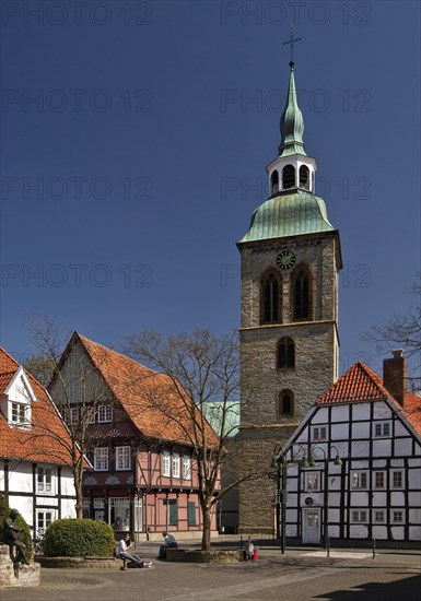 Historic centre of Wiedenbruck with the Church of St. Aegidius