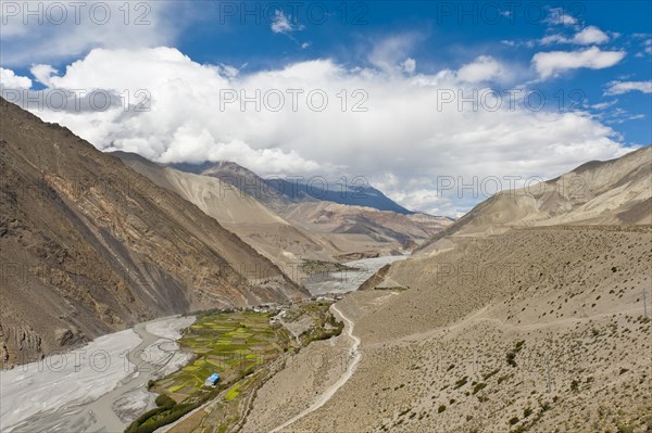 View into a deep river valley