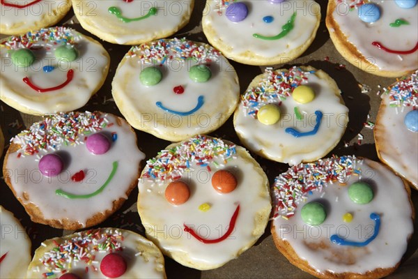 Mini sponge cakes decorated for a child's birthday