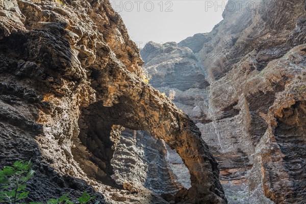 Rock arch in the Masca Gorge