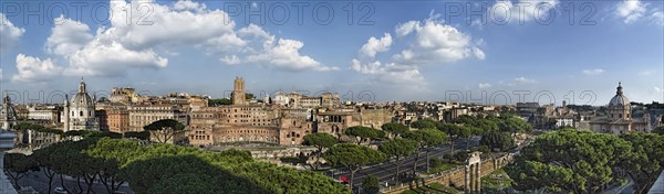 View over the old town with Roman Forum