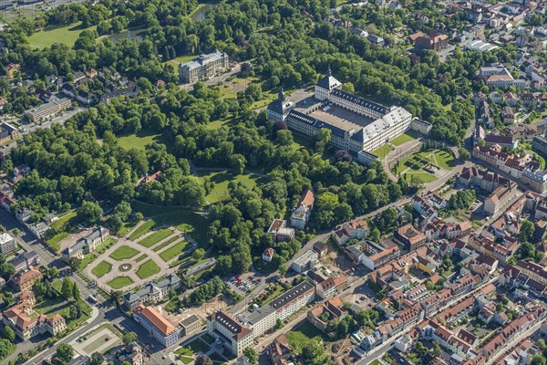 City view with Friedenstein Castle and park