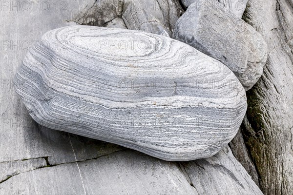 Granite rock formations in the Maggia river in the Maggia Valley