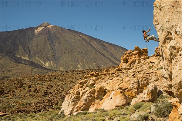 Climber at the Piedras Amarillas