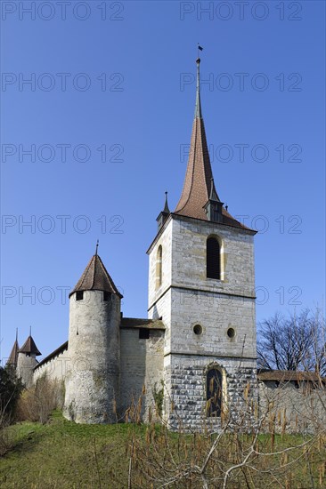 City wall with towers