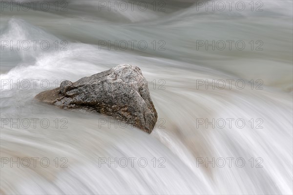 Rock in rapids in Suldenbach stream