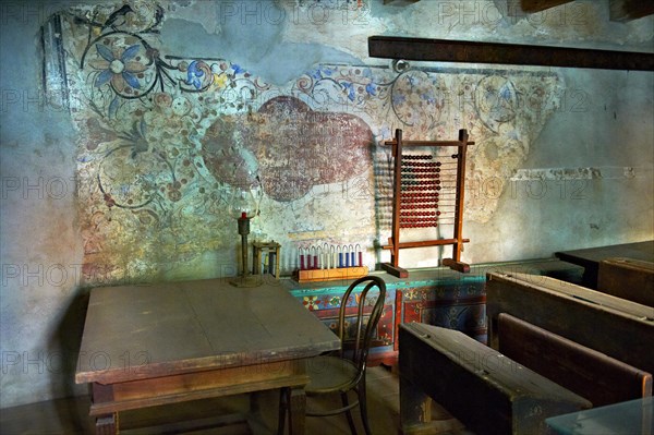 Schoolroom in the Saxon fortified church of Prejmer