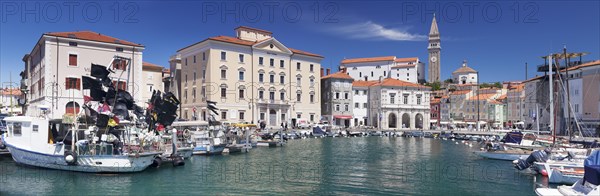 Harbor and old town with Cathedral of St. George