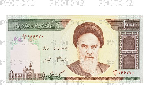 Iranian one thousand rial banknote