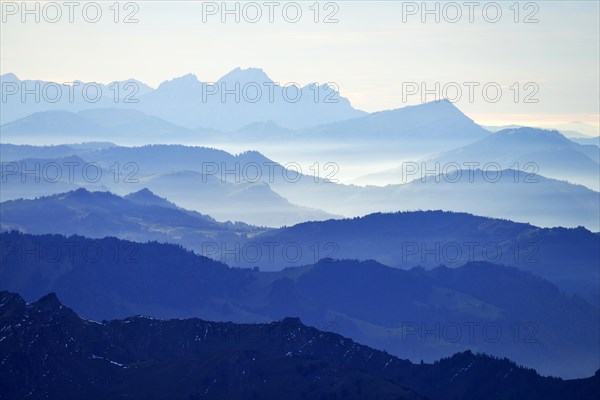 View from Mt Saentis of the Central Alps