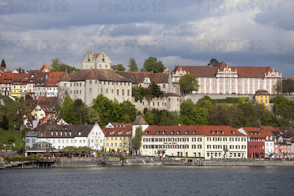 View of the town with Burg Meersburg