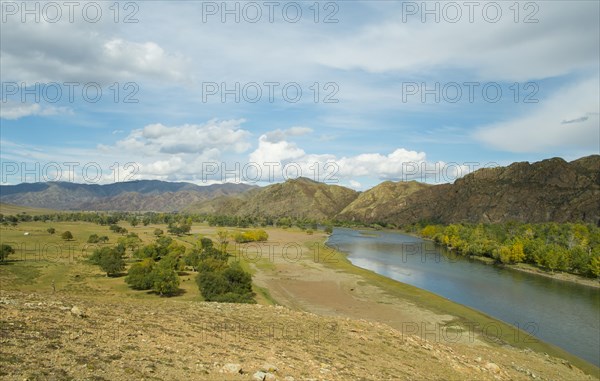 Fishing paradise of Olon Golyn Belchin on the Selenga River in Five River Delta