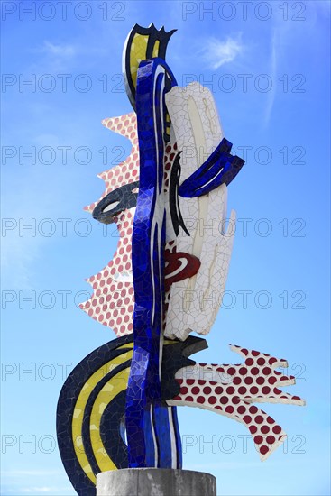 Pop Art sculpture 'El Cap de Barcelona' by artist Roy Lichtenstein