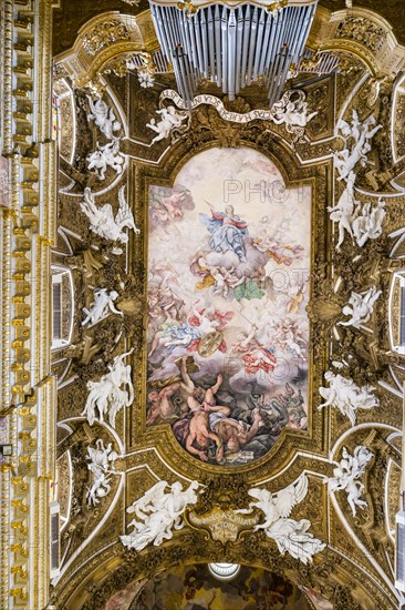 Nave with a ceiling fresco