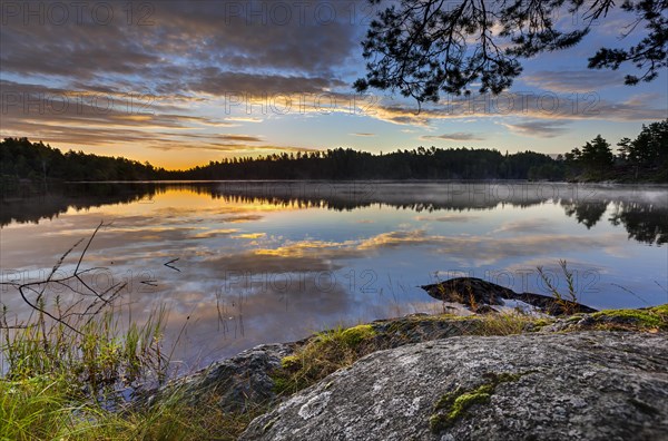 Sunrise at a lake