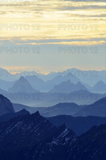 View from Mt Saentis of the Central Alps