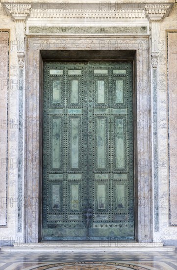 The bronze doors of the main entrance