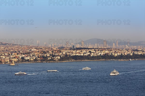 View from Galata Tower over the Bosphorus and Uskudar