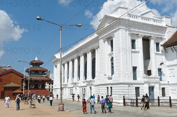 People strolling across Basantapur Durbar Square