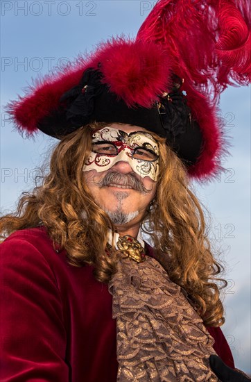 Man dressed up for the Carnival in Venice