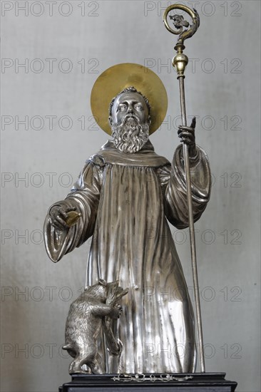 Silver sculpture of St. Gallus