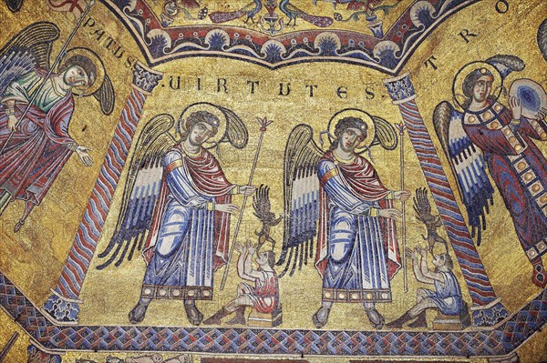 Medieval mosaics on the ceiling of the Baptistry of Florence Cathedral