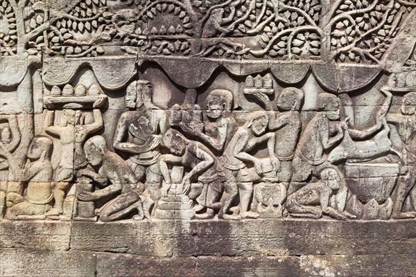 Bas-relief on the south side of the Bayon temple