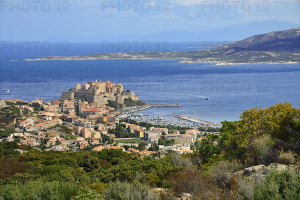 View of the town with the harbor and the citadel