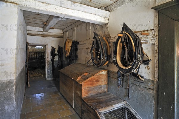 Passage to the cowshed in a farmhouse