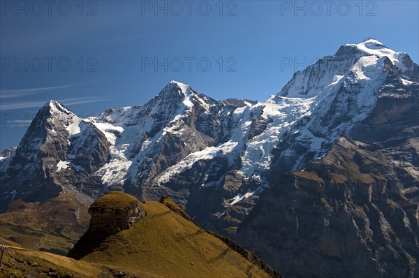 Peaks of the mountains Eiger