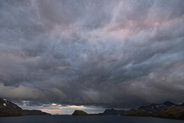 Dramatic clouds at sunset