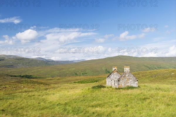 Abandoned and dilapidated cottage from the time of the Highland Clearances