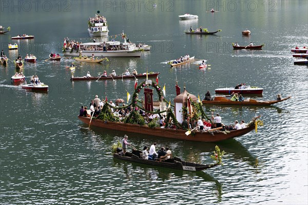 Corpus Christi procession on Lake Hallstatt