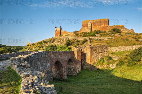 Castle ruin Hammershus in the morning light