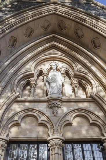 Detailed view of the main entrance of Southwark Cathedral