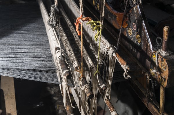 Detailed view of a handloom