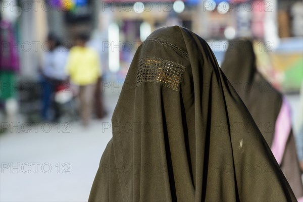 Woman wearing a burqa