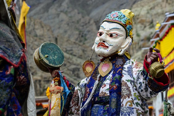 Monk performing ritual mask dance