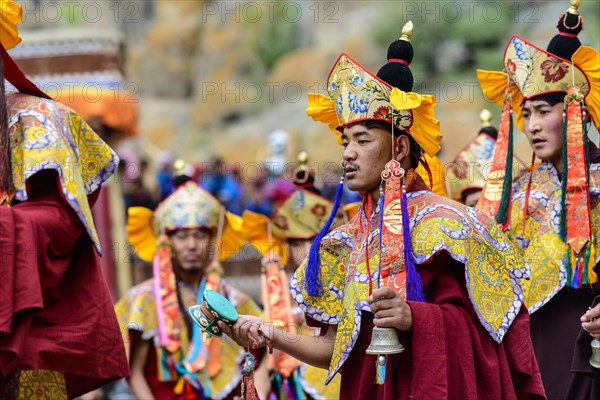 Monks performing ritual dance