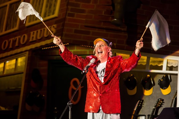 The German comedian Otto Waalkes performing live at the Stadthalle festival hall